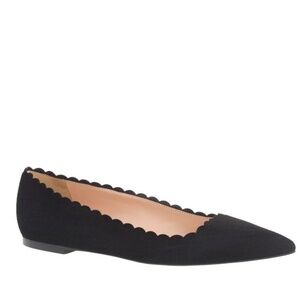 J.Crew Harper Scalloped Suede Flats, size 10